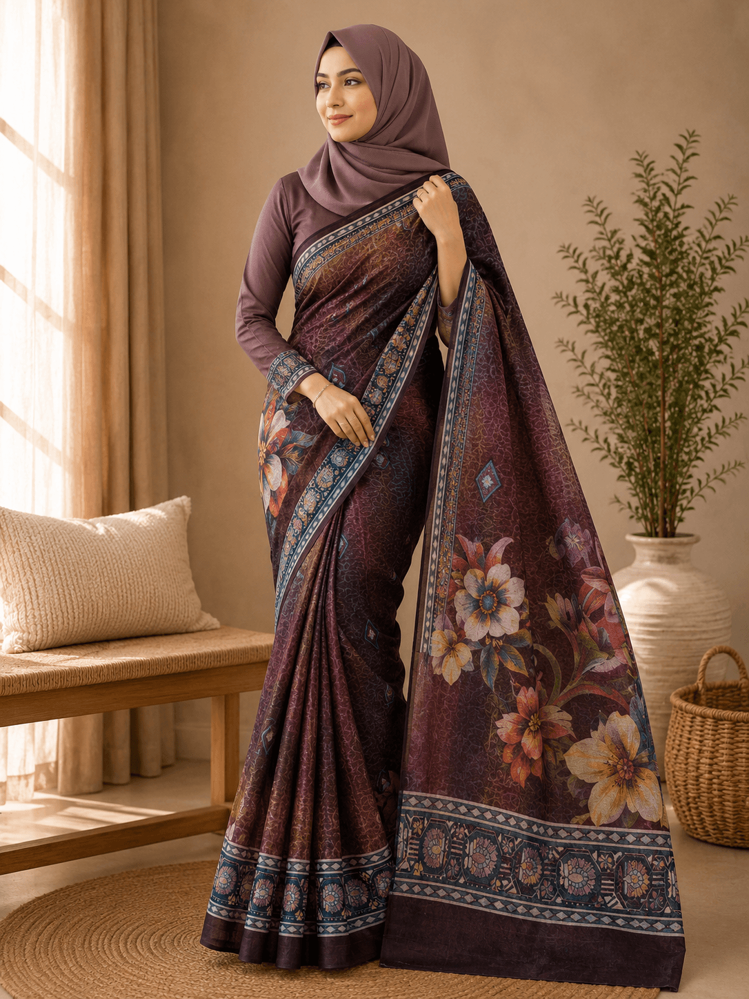 Mrs gold saree